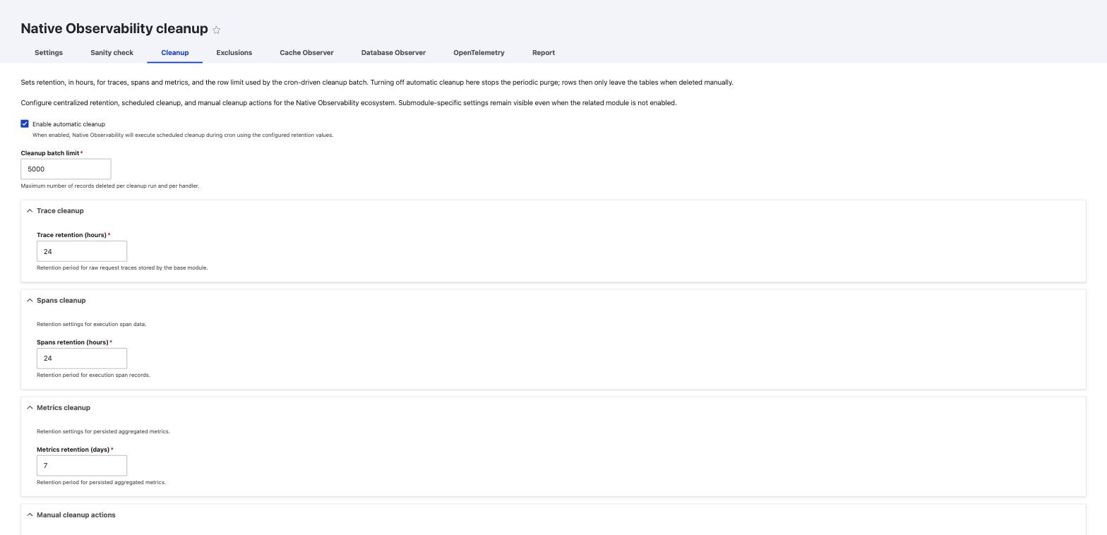 Cleanup settings with retention per storage